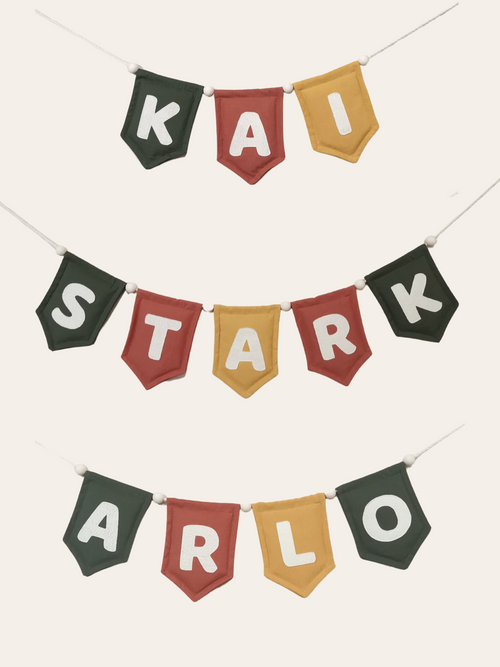 Autumn Set Name Bunting